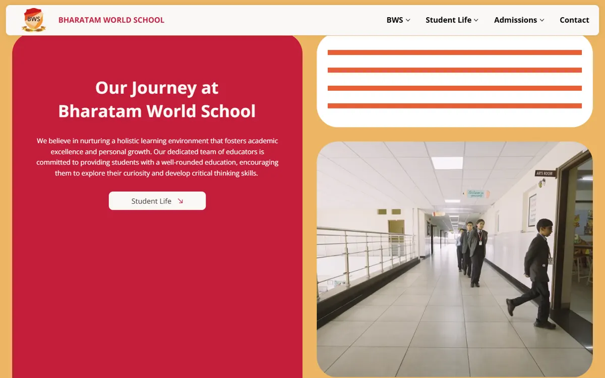 Bharatam World School website: what we offer, “Our Journey at Bharatam World School”