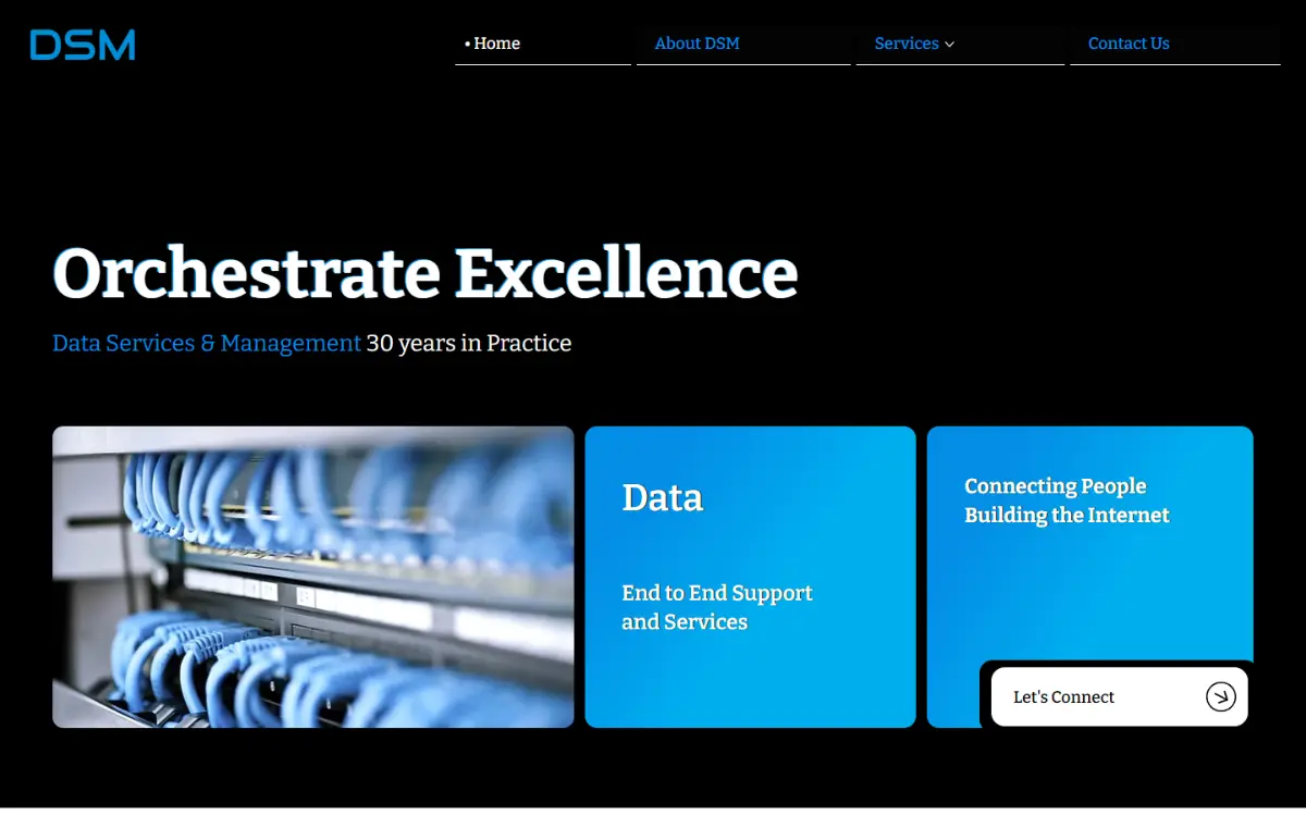 DSM Infocom website, home page