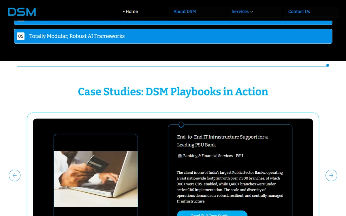 DSM Infocom website: the next step, “Case Studies: DSM Playbooks in Action”